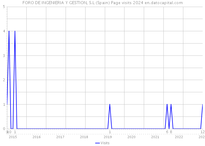 FORO DE INGENIERIA Y GESTION, S.L (Spain) Page visits 2024 