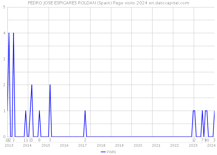 PEDRO JOSE ESPIGARES ROLDAN (Spain) Page visits 2024 