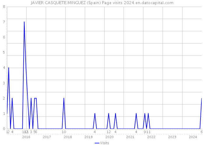 JAVIER CASQUETE MINGUEZ (Spain) Page visits 2024 