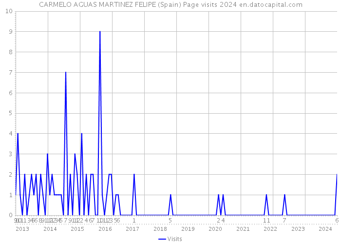 CARMELO AGUAS MARTINEZ FELIPE (Spain) Page visits 2024 