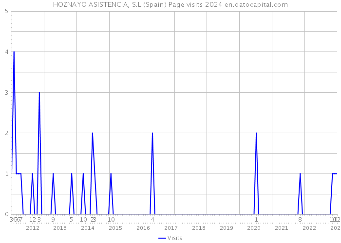 HOZNAYO ASISTENCIA, S.L (Spain) Page visits 2024 