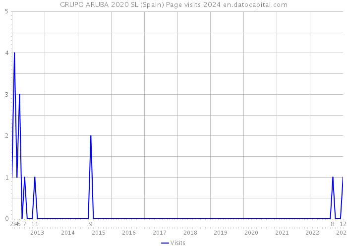 GRUPO ARUBA 2020 SL (Spain) Page visits 2024 