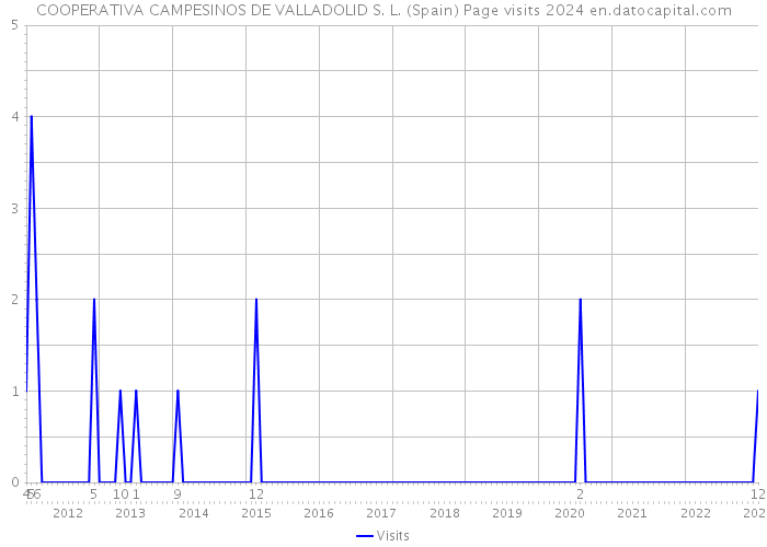 COOPERATIVA CAMPESINOS DE VALLADOLID S. L. (Spain) Page visits 2024 