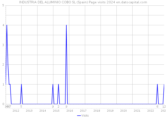 INDUSTRIA DEL ALUMINIO COBO SL (Spain) Page visits 2024 