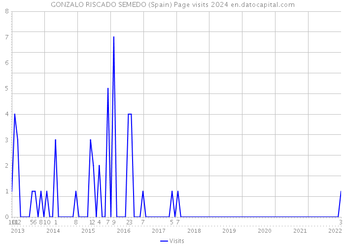 GONZALO RISCADO SEMEDO (Spain) Page visits 2024 