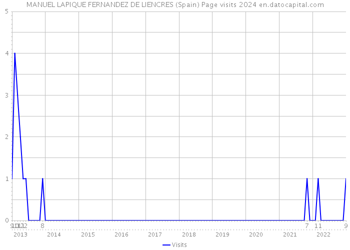MANUEL LAPIQUE FERNANDEZ DE LIENCRES (Spain) Page visits 2024 