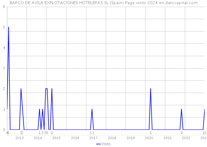 BARCO DE AVILA EXPLOTACIONES HOTELERAS SL (Spain) Page visits 2024 