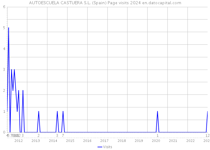 AUTOESCUELA CASTUERA S.L. (Spain) Page visits 2024 