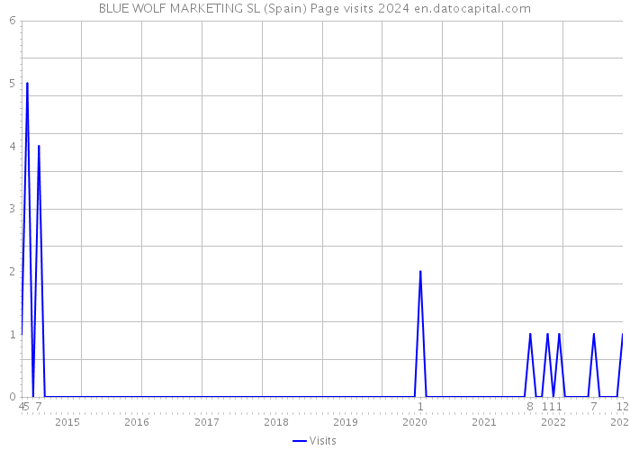 BLUE WOLF MARKETING SL (Spain) Page visits 2024 