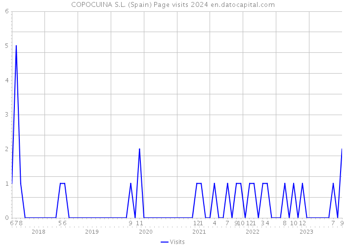 COPOCUINA S.L. (Spain) Page visits 2024 