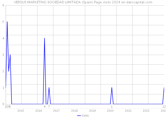 VERSUS MARKETING SOCIEDAD LIMITADA (Spain) Page visits 2024 