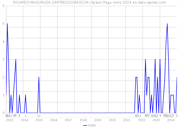 RICARDO MUGURUZA GARTEIZGOGEASCOA (Spain) Page visits 2024 