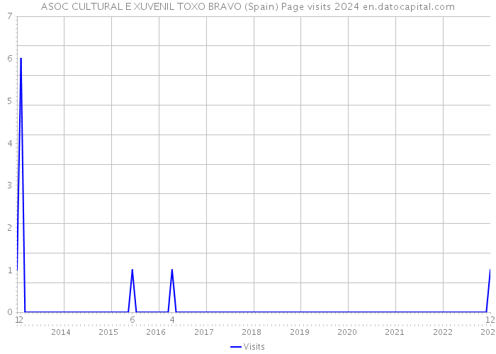 ASOC CULTURAL E XUVENIL TOXO BRAVO (Spain) Page visits 2024 