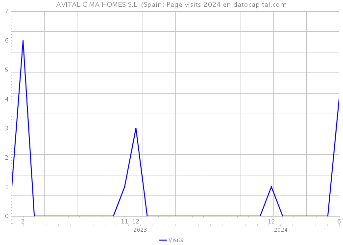 AVITAL CIMA HOMES S.L. (Spain) Page visits 2024 