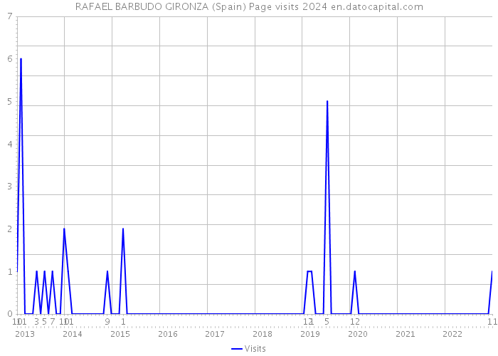 RAFAEL BARBUDO GIRONZA (Spain) Page visits 2024 