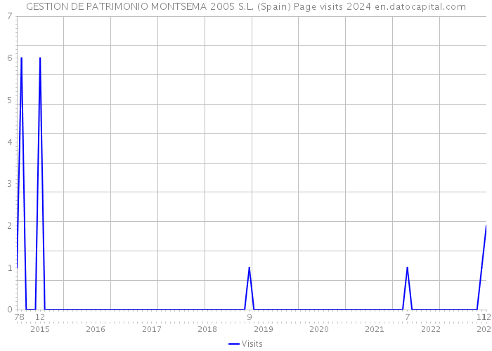 GESTION DE PATRIMONIO MONTSEMA 2005 S.L. (Spain) Page visits 2024 