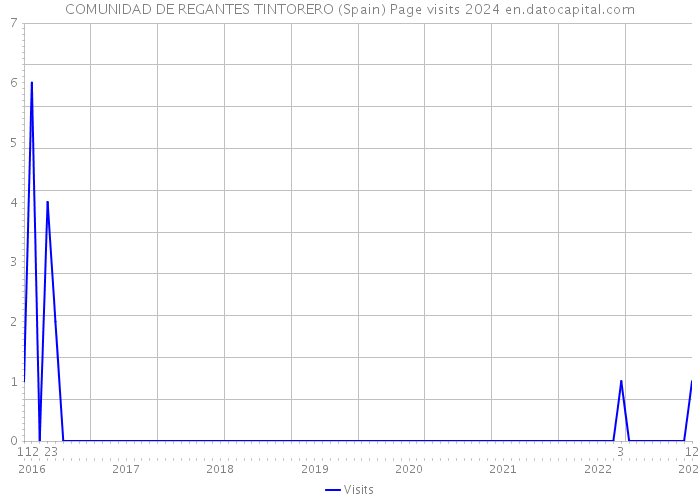 COMUNIDAD DE REGANTES TINTORERO (Spain) Page visits 2024 