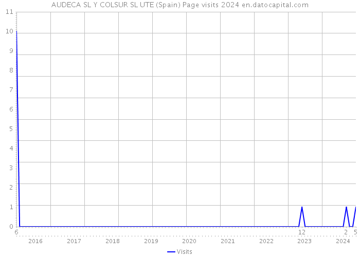 AUDECA SL Y COLSUR SL UTE (Spain) Page visits 2024 