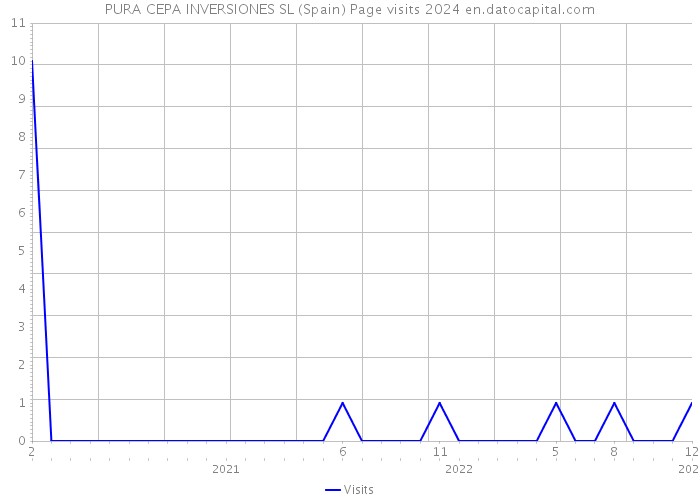 PURA CEPA INVERSIONES SL (Spain) Page visits 2024 