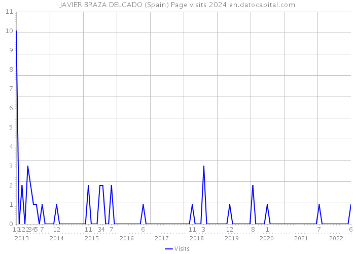 JAVIER BRAZA DELGADO (Spain) Page visits 2024 