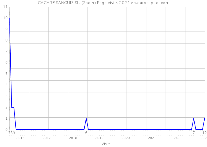 CACARE SANGUIS SL. (Spain) Page visits 2024 