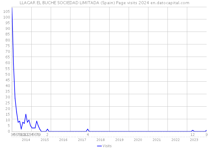 LLAGAR EL BUCHE SOCIEDAD LIMITADA (Spain) Page visits 2024 