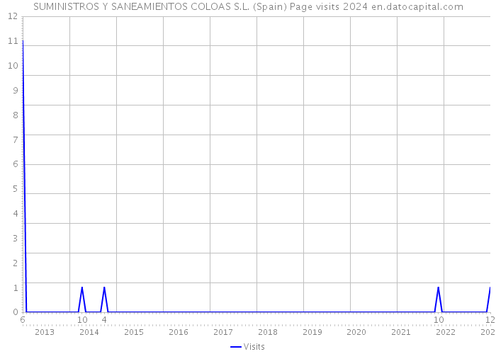 SUMINISTROS Y SANEAMIENTOS COLOAS S.L. (Spain) Page visits 2024 