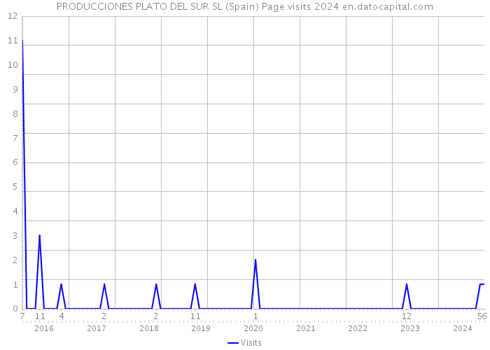 PRODUCCIONES PLATO DEL SUR SL (Spain) Page visits 2024 