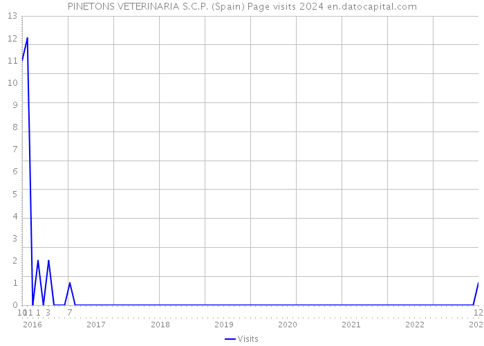PINETONS VETERINARIA S.C.P. (Spain) Page visits 2024 