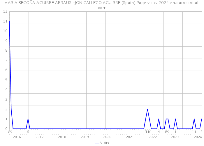 MARIA BEGOÑA AGUIRRE ARRAUSI-JON GALLEGO AGUIRRE (Spain) Page visits 2024 