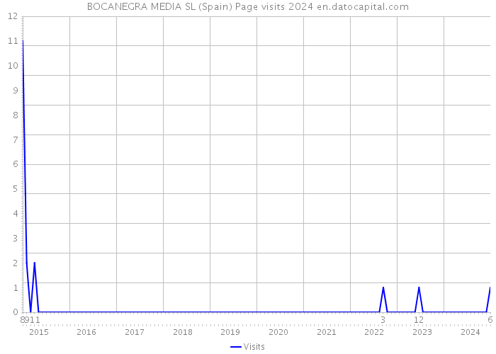 BOCANEGRA MEDIA SL (Spain) Page visits 2024 