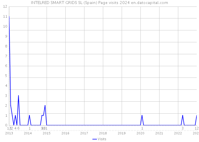 INTELRED SMART GRIDS SL (Spain) Page visits 2024 