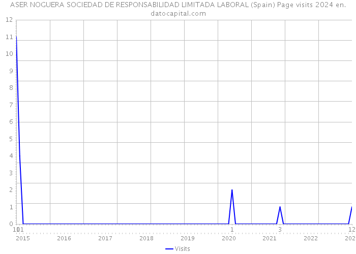 ASER NOGUERA SOCIEDAD DE RESPONSABILIDAD LIMITADA LABORAL (Spain) Page visits 2024 