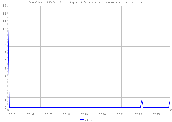 MAM&S ECOMMERCE SL (Spain) Page visits 2024 