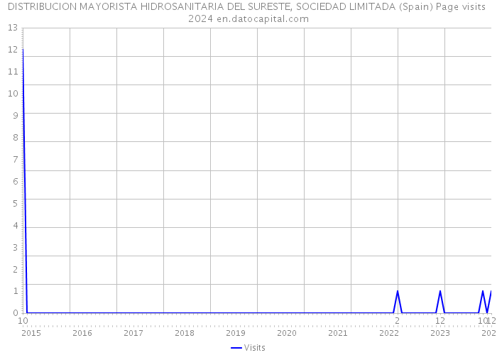 DISTRIBUCION MAYORISTA HIDROSANITARIA DEL SURESTE, SOCIEDAD LIMITADA (Spain) Page visits 2024 
