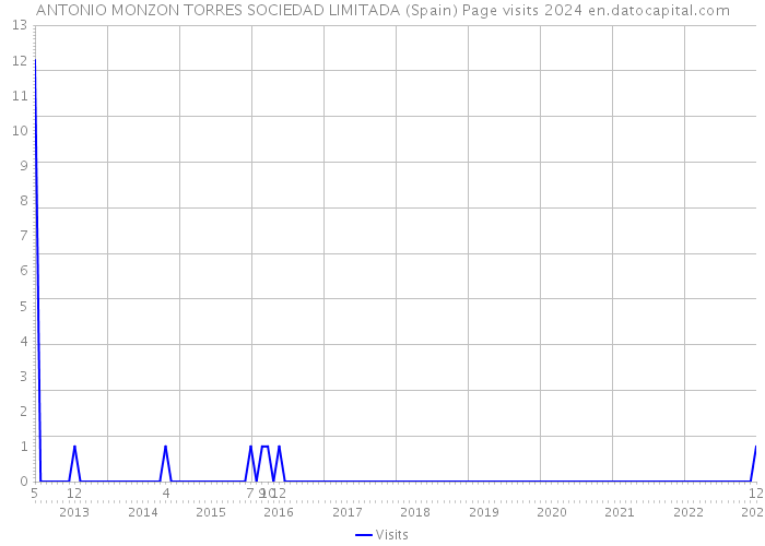 ANTONIO MONZON TORRES SOCIEDAD LIMITADA (Spain) Page visits 2024 