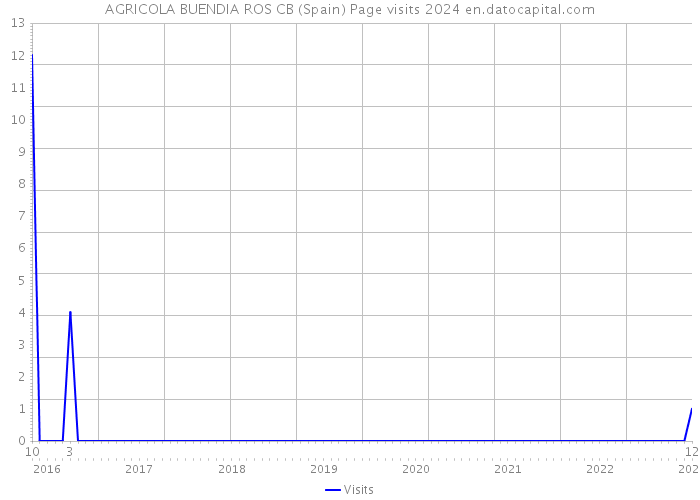 AGRICOLA BUENDIA ROS CB (Spain) Page visits 2024 