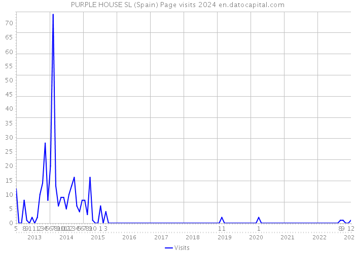PURPLE HOUSE SL (Spain) Page visits 2024 