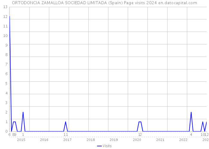 ORTODONCIA ZAMALLOA SOCIEDAD LIMITADA (Spain) Page visits 2024 