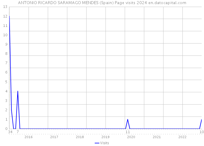ANTONIO RICARDO SARAMAGO MENDES (Spain) Page visits 2024 
