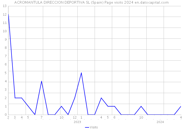 ACROMANTULA DIRECCION DEPORTIVA SL (Spain) Page visits 2024 