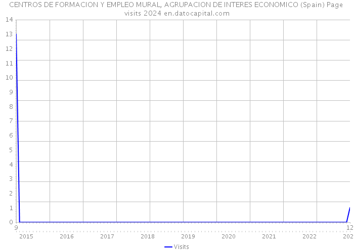 CENTROS DE FORMACION Y EMPLEO MURAL, AGRUPACION DE INTERES ECONOMICO (Spain) Page visits 2024 