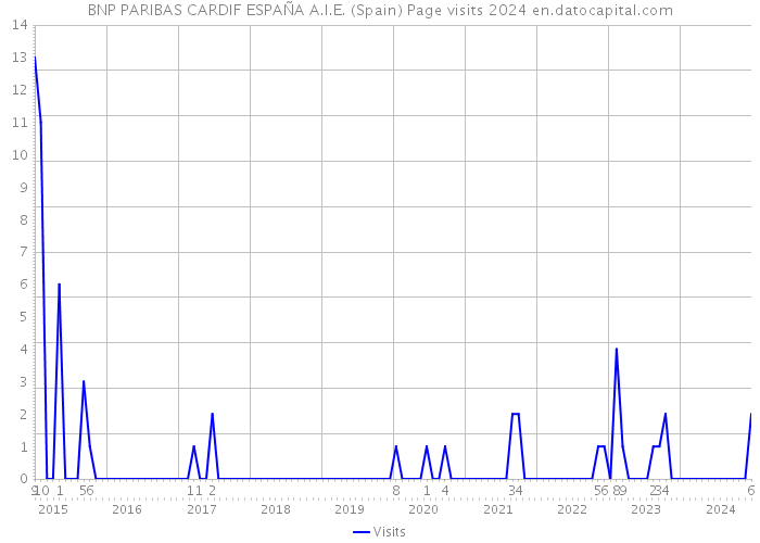 BNP PARIBAS CARDIF ESPAÑA A.I.E. (Spain) Page visits 2024 