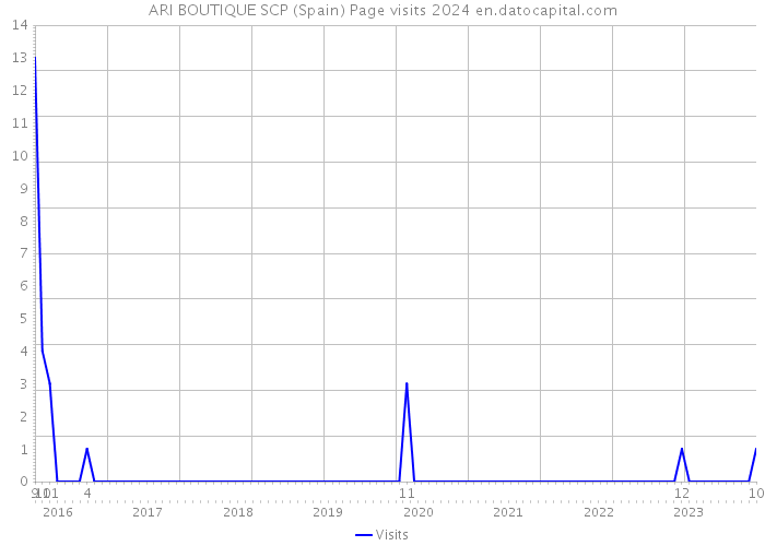 ARI BOUTIQUE SCP (Spain) Page visits 2024 