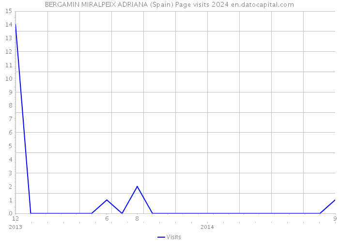 BERGAMIN MIRALPEIX ADRIANA (Spain) Page visits 2024 