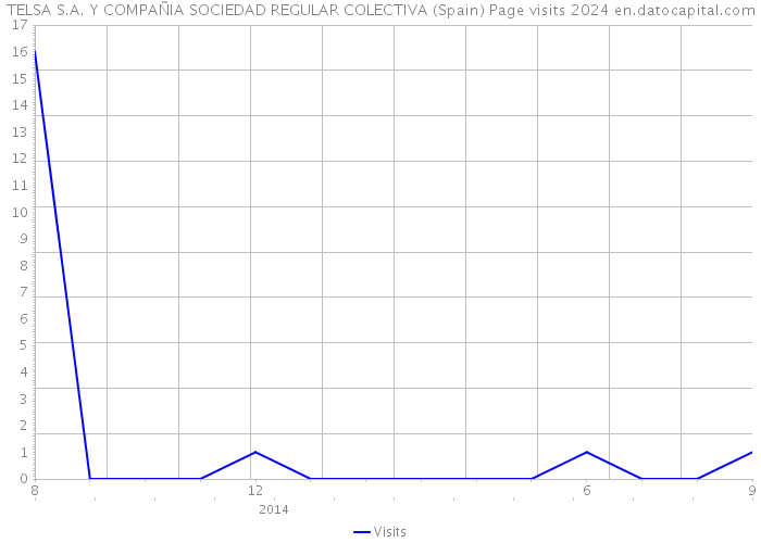 TELSA S.A. Y COMPAÑIA SOCIEDAD REGULAR COLECTIVA (Spain) Page visits 2024 