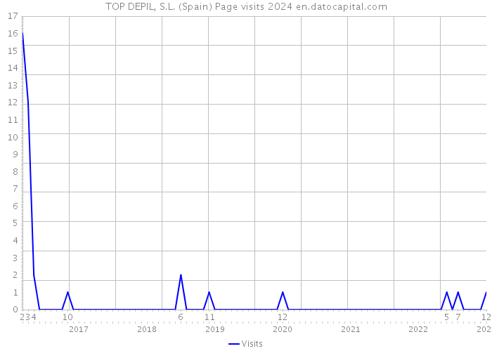 TOP DEPIL, S.L. (Spain) Page visits 2024 