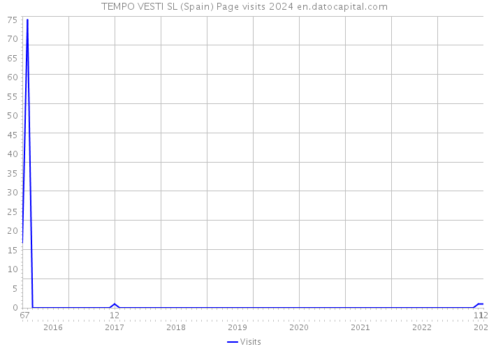 TEMPO VESTI SL (Spain) Page visits 2024 