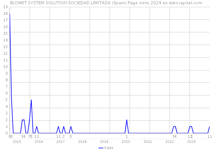 BLOWIIT SYSTEM SOLUTION SOCIEDAD LIMITADA (Spain) Page visits 2024 
