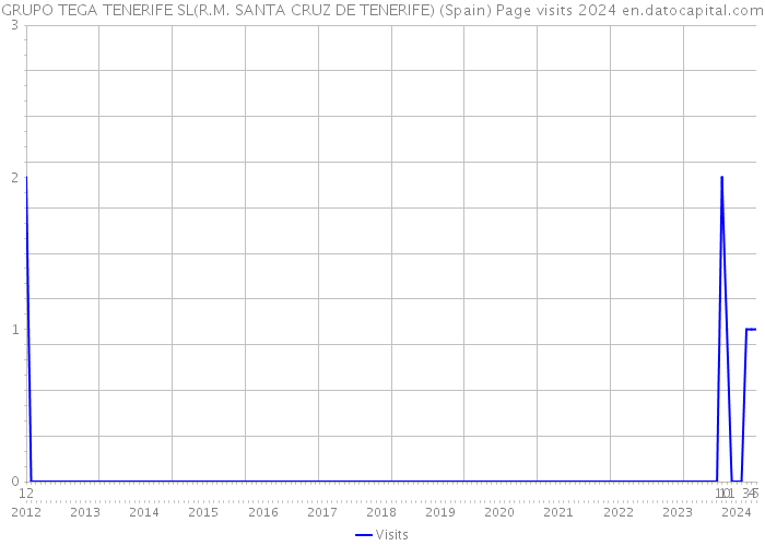 GRUPO TEGA TENERIFE SL(R.M. SANTA CRUZ DE TENERIFE) (Spain) Page visits 2024 